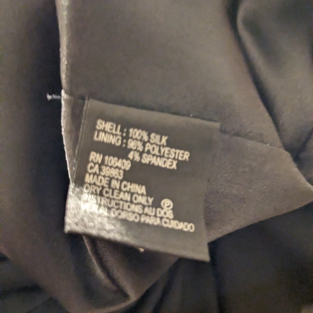 Tahari black silk dress 4 - Picture 4 of 4